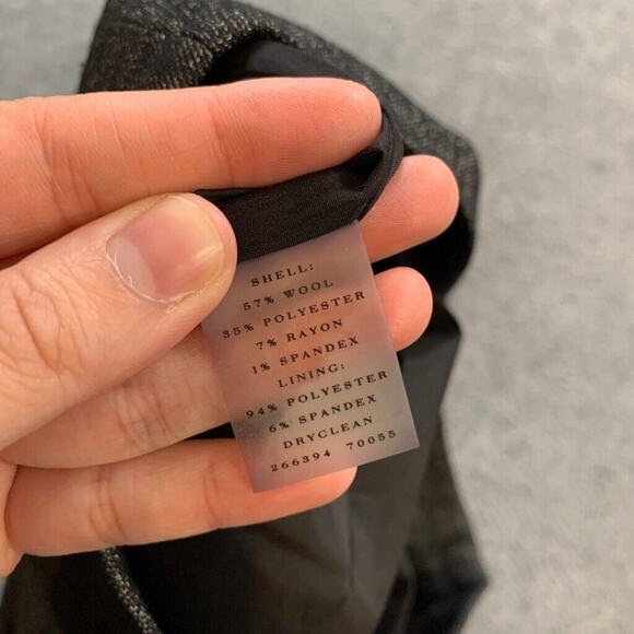 Ann Taylor Skirt Women 6 Gray Lined Pencil Wool Blend Button Pleat Back Zip - Picture 10 of 12